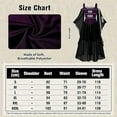 thumbnail image 4 of HNKMDKAdult Women's Medieval Dress Renaissance Retro Gothic Bell Sleeves Halloween Cosplay Costume(Purple,3XL), 4 of 6