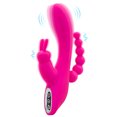 thumbnail image 1 of Vibrador de conejo 3 en 1 Consolador anal para clítoris con punto G para mujeres - Estimulación de motor triple, 7 modos de vibración - Recargable, impermeable, silencioso - Juguete sexual para adulto, 1 of 7