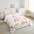 thumbnail image 4 of Erosebridal 3 Piece Rainbow Boho Bedding Bohemian Stars Moon Bedding Comforters & Sets, Cute Dreamcatcher Cartoon Cloud Comforter Set Nursery Botanical Leaf Flowers Quilt King, 4 of 6