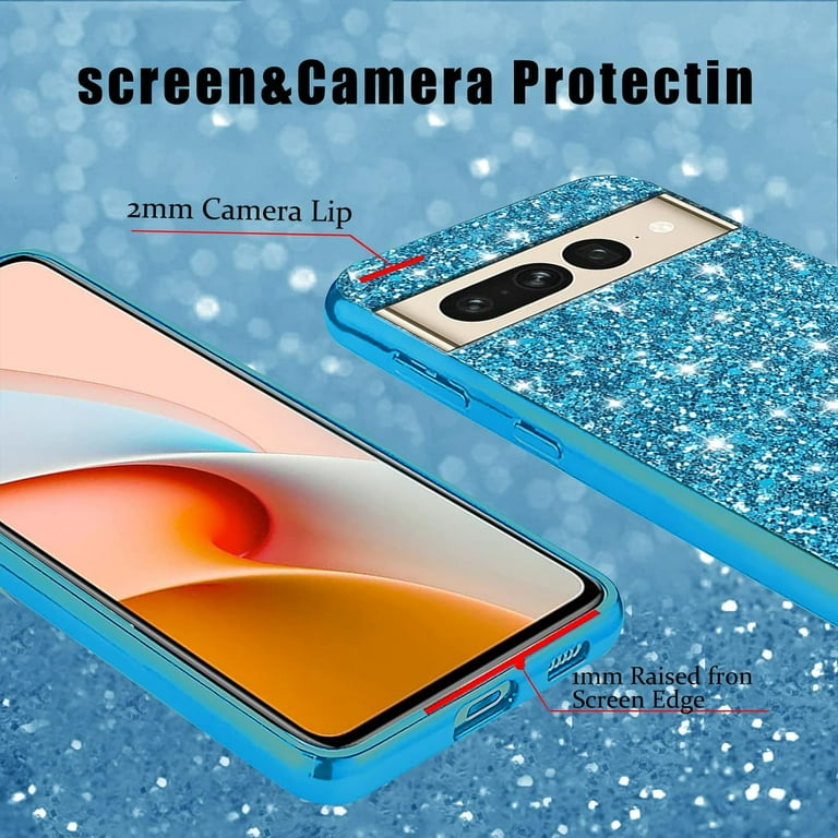 XINYEXIN Coque Paillettes Pour Google Pixel 7, Étui Bling Pailleté