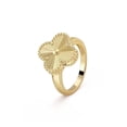 thumbnail image 1 of Anillo de ágata roja y negra de plata esterlina S925 Anillo de trébol de alta versión con diamantes blancos llenos de fritilaria Anillo femenino con láser, 1 of 6