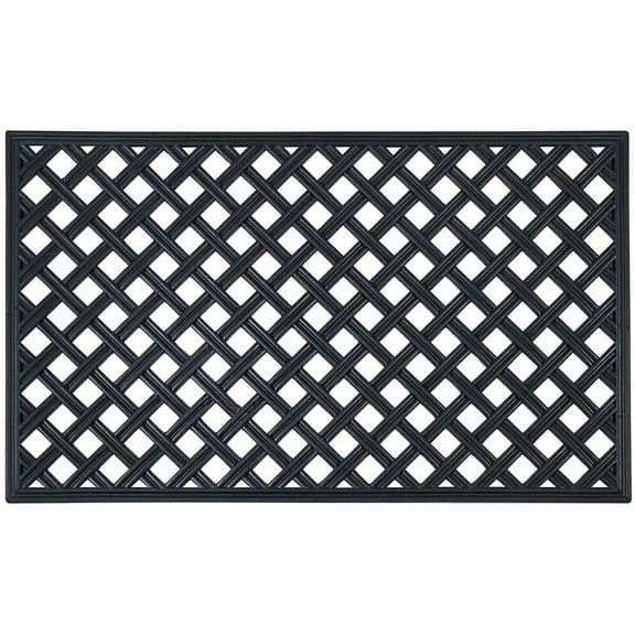 Lattice Wrought Iron Designed Non Skid Rubber Outdoor Mat Easy to Clean