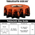 thumbnail image 2 of Happy Halloween Table Cloth, Pumpkin Spiders Ghosts Washable Polyester Round Tablecloth 60 inch for Kitchen Dinner Dining Room Indoor Outdoor Holiday Halloween Party Decoration, 2 of 7