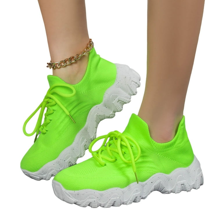 Women's Stretch Knit Sneakers,Non-Slip Casual Shoes with