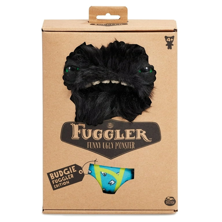 Fuggler Budgie Wide Eyed Weirdo - Black Plush Monster in