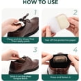 thumbnail image 2 of Welnove Shoe Tongue Pads Suede Memory Foam Shoe Padding Cushion Soft Self Adhesive Inserts Filler for Boots Leather Shoes Dress Shoes Loafers,2 Pairs,Beige,Size L, 2 of 7