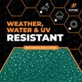 thumbnail image 4 of Lona de polietileno resistente, 20 pies x 40 pies, 10 mil de espesor, cubierta protectora impermeable con bloqueo UV, reversible, verde y negro, revestimiento laminado, ojales, de Xpose Safety, 4 of 5