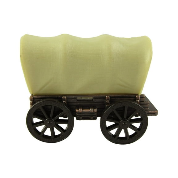 Miniature Covered Wagon Pencil Sharpener Die Cast Novelty Toy Desk Accessory