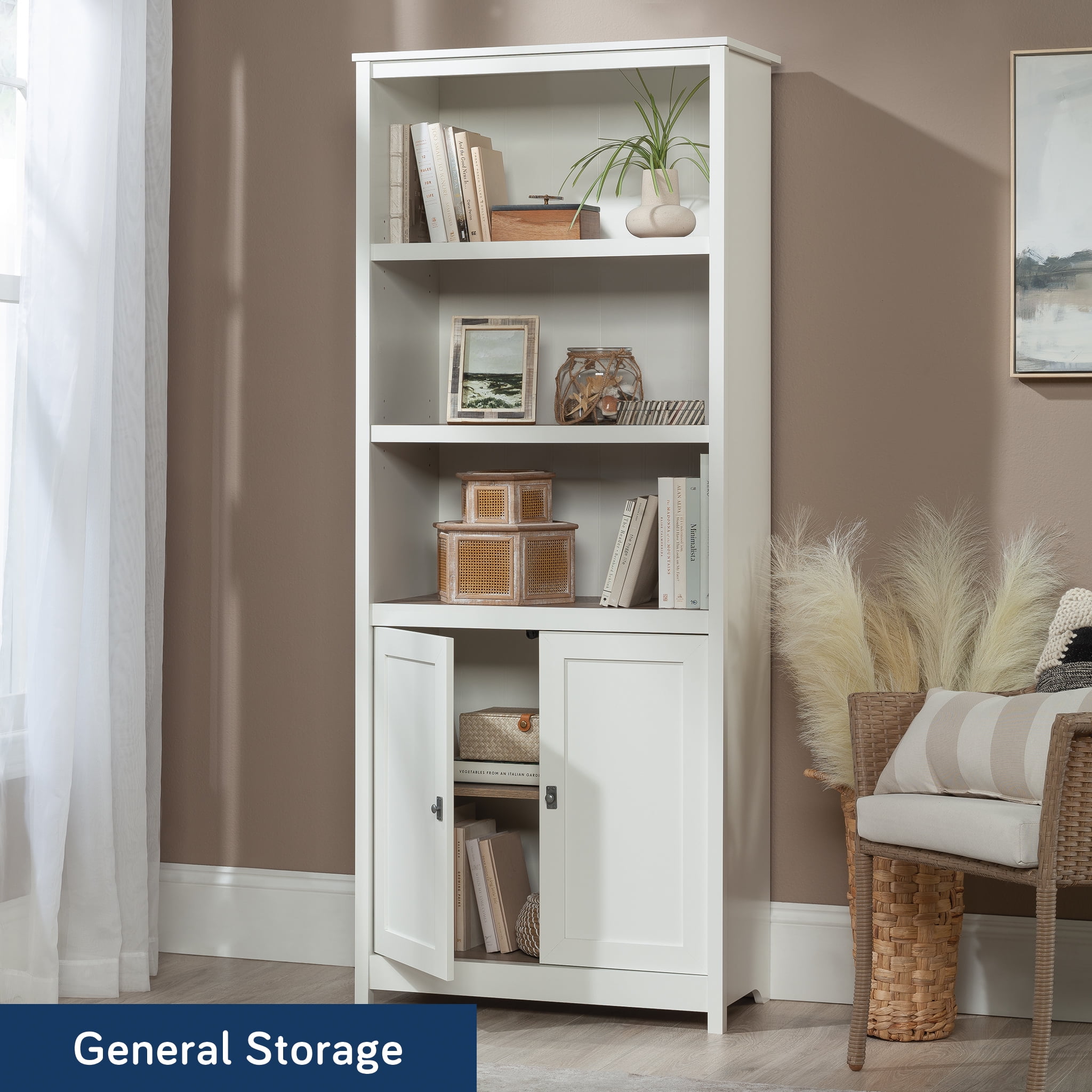 Sauder Cottage Road 3-Shelf Bookcase, Soft White Finish - Walmart.com