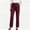 Wine, variant on Wovilon Women's Pants, High Waist Straight Leg with Side Pockets, Solid Color Tailored Fit for Office