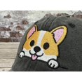 thumbnail image 3 of Gorra de béisbol negra desgastada bordada Hepandy con diseño de corgi, 3 of 7