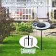 thumbnail image 4 of Feemiyo Solar Powered Bird Bath Fountains for Hummingbirds,Stable Stylish Design with 5-Prong Base Metal Stake Bird Baths Fountai, 4 of 6