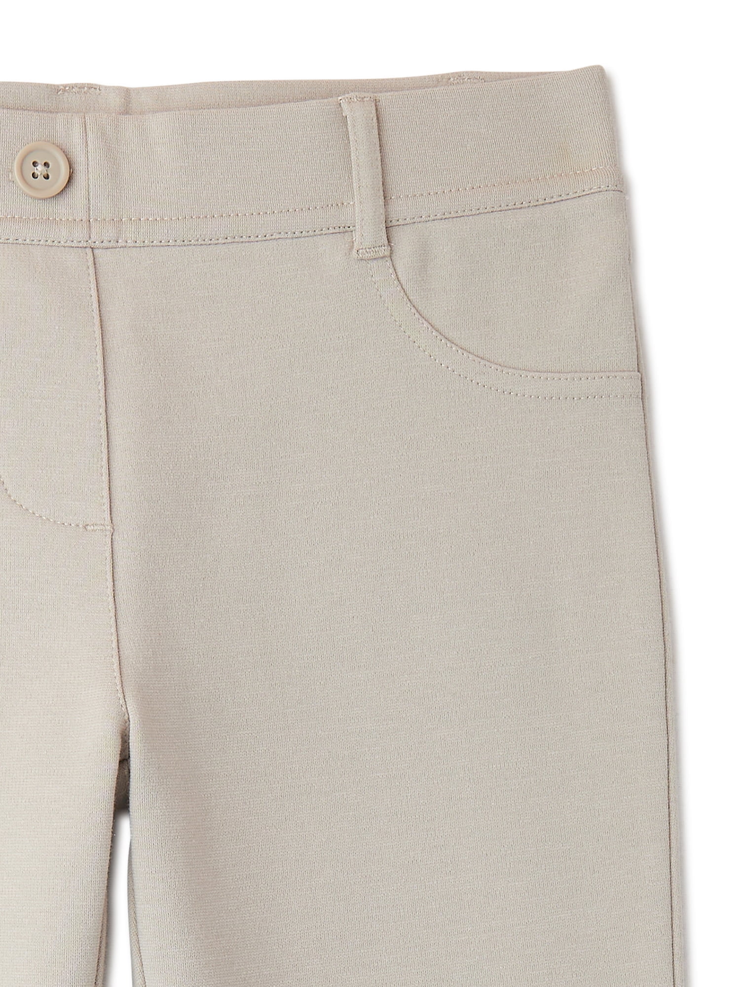 Wonder Nation Girls School Uniform Stretch Ponte Knit Leggings, Sizes 4-16 & 8-20 Plus