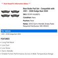 thumbnail image 2 of Rear Brake Pad Set - Compatible with 2001 - 2008 Dodge Ram 3500 2002 2003 2004 2005 2006 2007, 2 of 2