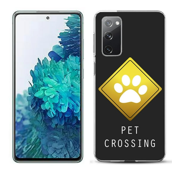 Slim-Fit Gel TPU Phone Case for Samsung Galaxy S20 FE 5G Fan Edition, by OneToughShield ® - Pet Crossing
