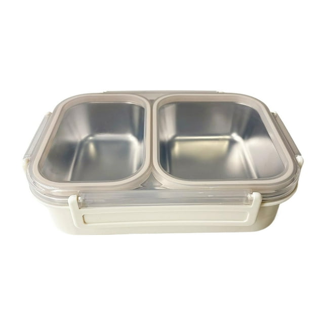 bedienty Convenient Stainless Steel Lunch Container Dishwasher Safe And BPA-free Snacks Beige