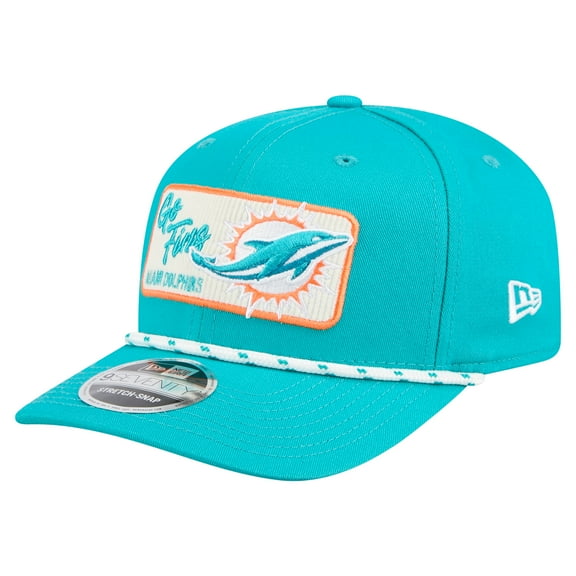 Men's New Era Aqua Miami Dolphins Chant 9SEVENTY Stretch-Snap Hat
