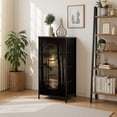 thumbnail image 7 of Dresser for Bedroom with 4 Storage Drawers Gothic Lake Forest Oil Painting Dark Academia Goth Spooky Dark Dressers Chest of Drawers Steel Framed Fabric Closet Organizers for Entryway, 7 of 7