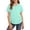 Mint Green, variant on FhsagQ Shirts for Girls Teenagers Girls Shirts Side Ruched Short Sleeve V Neck Fitted Tops Casual Summer Soft Tee with Pocket Clothes for Kids ( Light BlueSize 7-8 Years )