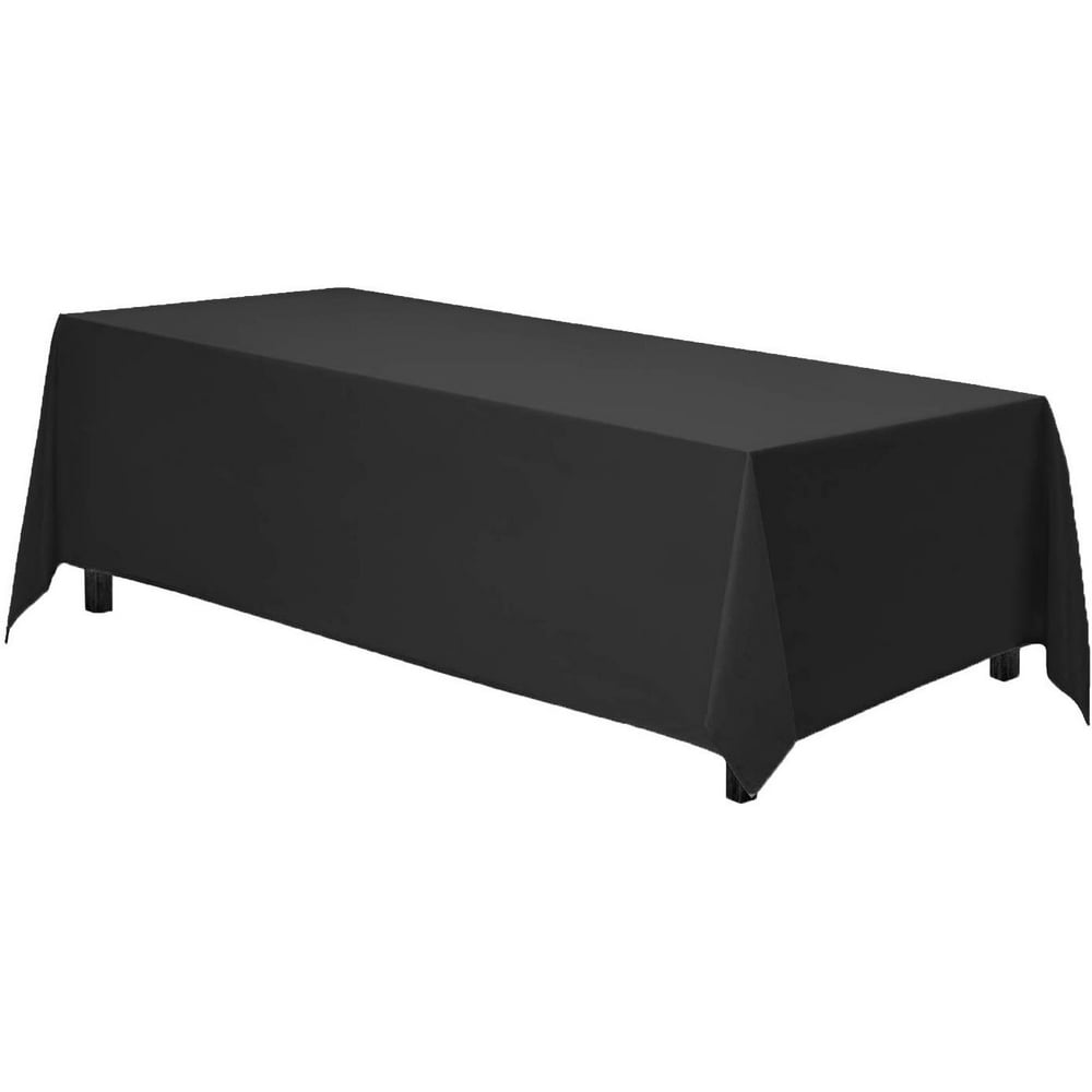 Gee Di Moda Rectangle Tablecloth 60 x 126 Inch Black Rectangular