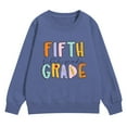 thumbnail image 4 of KAUOD Back to School Sweatshirt for Girl Fifth Grade Graphic Funny Colorful Letter Print Long Sleeve Pullover Tops for Kid, 4 of 7