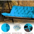 thumbnail image 4 of Outdoor Swing Cushions, 3 Seat Porch Swing Cushion Replacement with Backrest, Swing Cushions for Outdoor Furniture, for Patio,Backyard,Porch Garden Bench Cushion (Sky Blue 60 * 40 in), 4 of 14