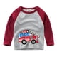 thumbnail image 3 of Gibobby Playeras Niños Camisetas de cuello redondo de manga larga con estampado de coches para niños pequeños y bebés, camisetas, ropa para niños(Vino, 1-2 Años), 3 of 4