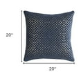 thumbnail image 3 of Navy Gold Cross Hatch Pattern Throw Pillow, 3 of 5