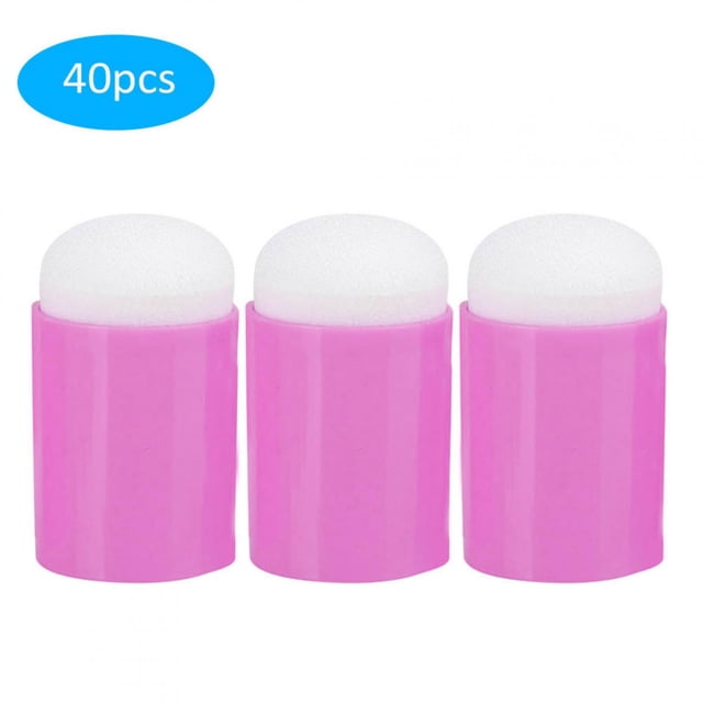 Finger Sponge Daubers, Easy To Clean Practical Craft Drawing Finger, Office Workers For Dyeing Birthday Color Mixing Festivals Pink,Green,Yellow,Purple,Mixed Color