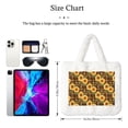 thumbnail image 3 of Rocae Yellow Black Plaid Sunflower or Plush Underarm Bag White Furry Purse Handbag for Autumn and Winter, 3 of 7