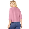 thumbnail image 2 of Woman Within Plus Size Rib Trim Cardigan Shrug Sweater, 2 of 6
