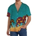 thumbnail image 3 of Haiem Elephants Men's Casual Shirts Short Sleeve Button Down Shirts Fashion Textured Summer Beach Shirt-4X-Large, 3 of 7