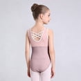 thumbnail image 5 of Xdegoge Kids Girls Sleeveless Ballet Dance Leotards Color Block Gymnastics Bodysuit Breathable Stretchy Dancewear Athletic Outfit Workout Active Playwear Tops For Children, 5 of 6