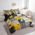 thumbnail image 3 of Homewish Ice Hockey Club Bedding Comforter Set 7pcs for Kids, Fashion Stripes Lines Queen Bedding Sets, Modern Sports Athlete Reversible Queen Sheet Sets, Ultra Soft Bedroom Decor, 3 of 7