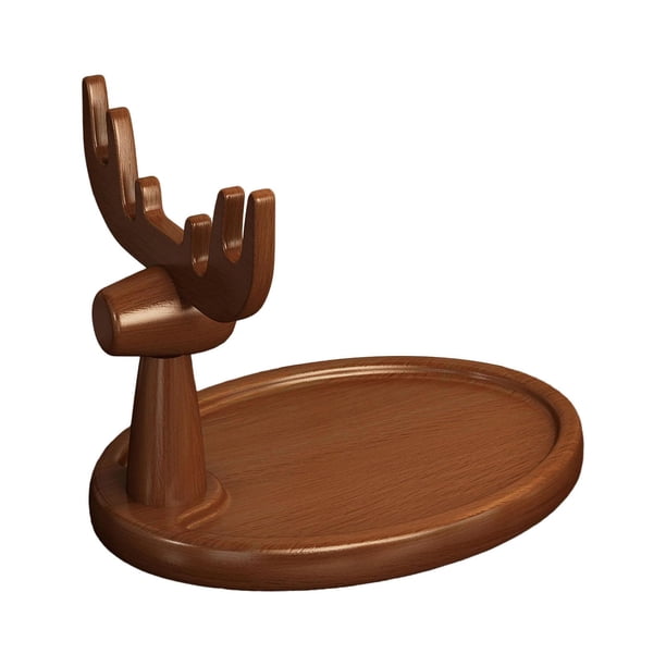Portallaves para mesa de entrada Bandeja de madera para llaves Multiusos Estable Compacto Nórdico Estilo A