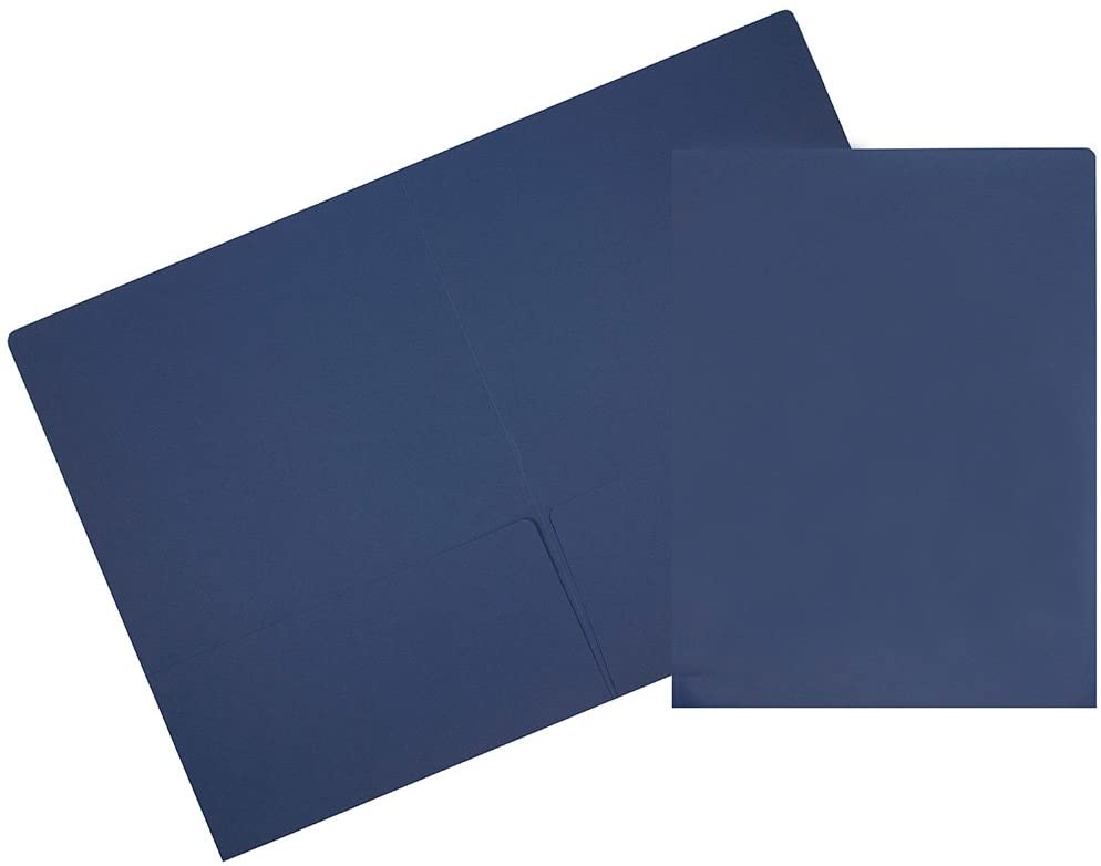 JAM PAPER Premium Matte Cardstock Twin Pocket Folders Presidential