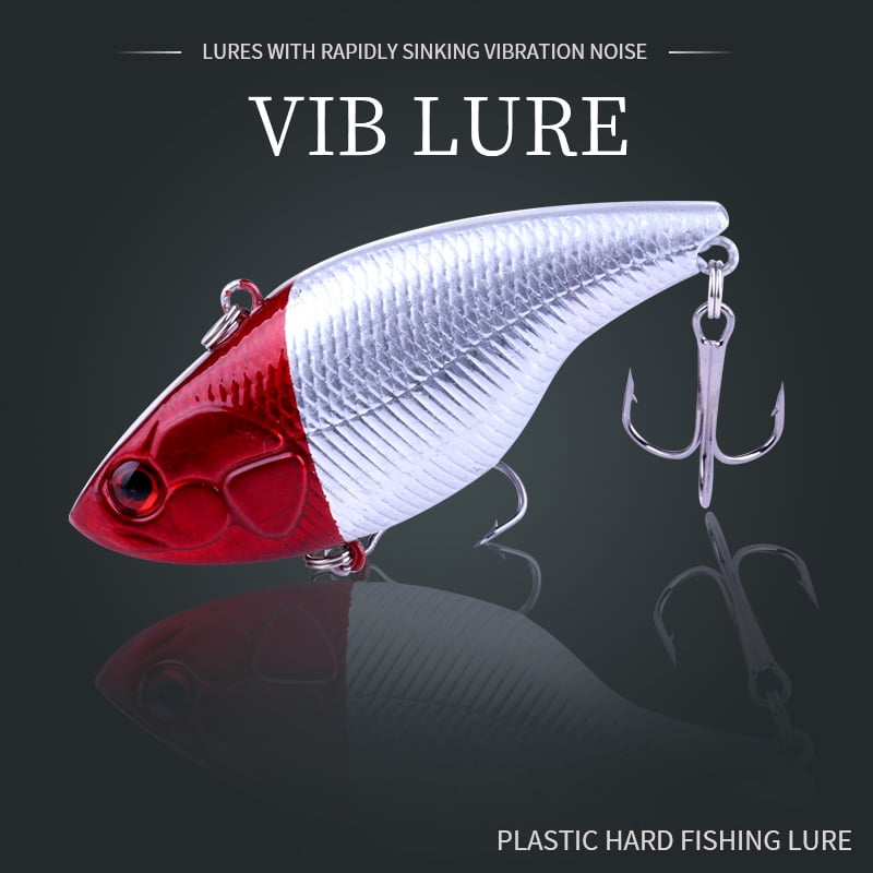 HENGJIA Fishing Lures, 8PCS 0.66oz/2.95in Lipless Crankbaits for Bass, Deep Diving Minnow VIB Lifelike Hard Baits Sinking Fishing Lure for Saltwater Freshwater Bass, Redfish, Trout, Walleye