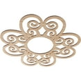 thumbnail image 2 of 28"OD x 9 5/8"ID x 3/8"T Cohen Wood Fretwork Pierced Ceiling Medallion, Alder, 2 of 3