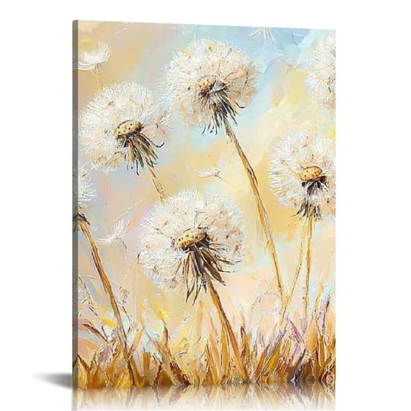 FCXZI Dandelion Canvas Wall Art Decoration is suitable for living room, dormitory, bedroom, bathroom