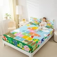 thumbnail image 4 of Manfei Kids Numebr Game Queen Sheet Sets,Kawaii Daisy Flowers Flat Sheet,Rainbow 26 Letters Alphabet Queen Fitted Sheet For Girls Kids,Microfiber Bedroom Decor,4pcs, 4 of 7