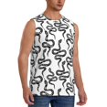 thumbnail image 3 of Salouo Hand Drawn Snake Pattern Men's Sleeveless T Shirts,Men's Regular-Fit Tank Top Sports Shirt for Men Sleeveless Tank Shirt -Large, 3 of 6