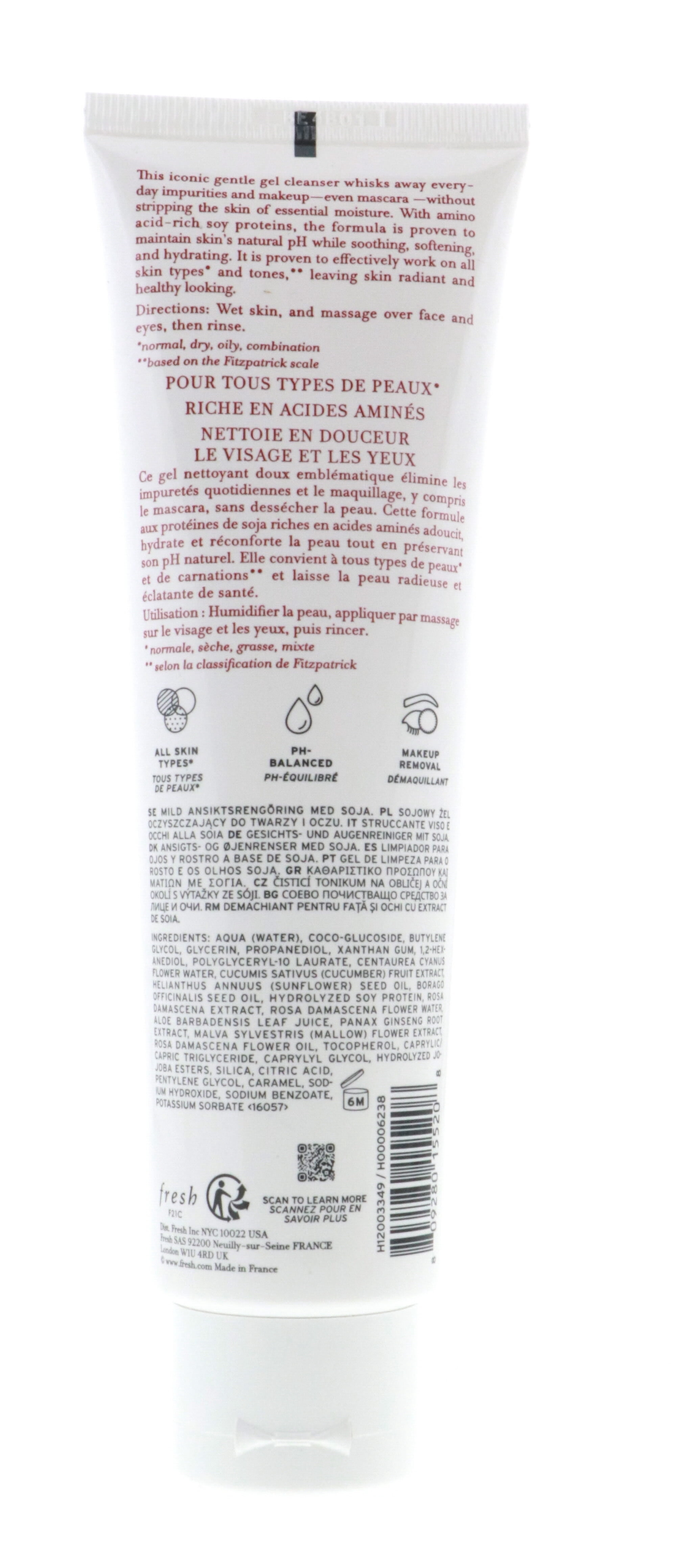 Fresh Soy Face Cleanser Facial Cleanser Gel, 5 oz