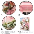 thumbnail image 3 of Designart "Artful Facades Exploring Pink Miami II" Floral Canvas Art Print, 3 of 5
