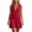 Red, variant on FchengtaiS Womens 2 Piece Short Sets Button Down Vest Top and Shorts with Pockets Summer Matching Outfits