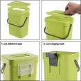 thumbnail image 6 of Small Plastic Trash Can, Hanging Small Trash Can with Lid Under Sink for Kitchen, Food Waste Bin for Countertop, Mountable Garbage Can for Bathroom, RV, 5L/1.3 Gal, Green, 6 of 7