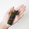 thumbnail image 4 of Wukai Pixel Game Print Leather Car Keychain, Universal Key Fob Keychain, Leather Key Chain Holder for Men and Women,360 Degree Rotatable, 4 of 5
