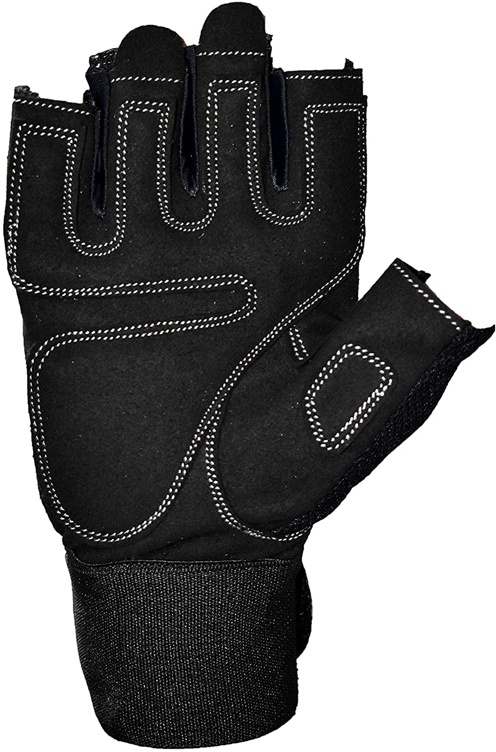 Mens Heavy Duty Weightlifting Gym,Cycling Leather Sports Gloves Strap XXLarge 