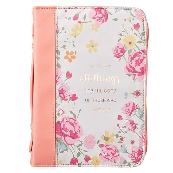 Christian Art Gifts 25548X Bible Cover - All Things XL Rom 8-28