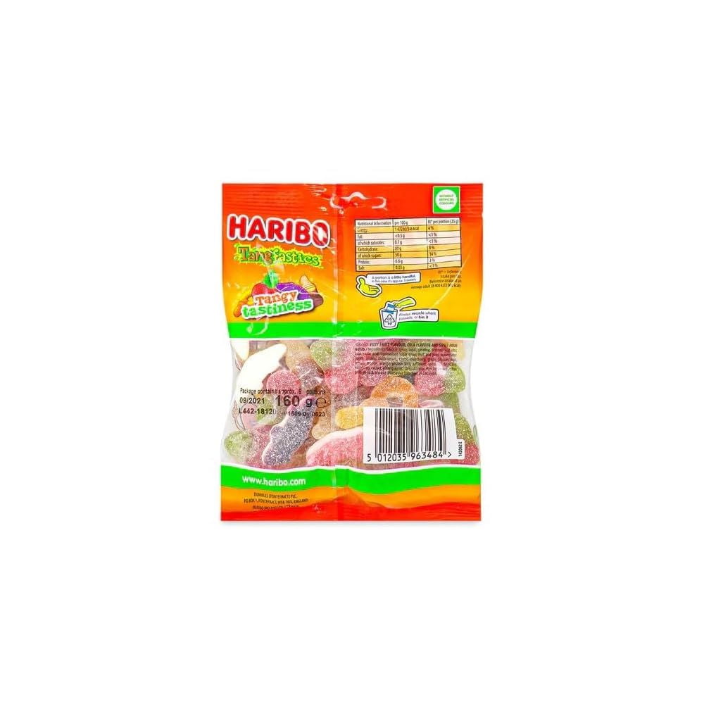 Haribo Tangfastics Sweet and Sour Gummy Candy 160g (Pack of 12)