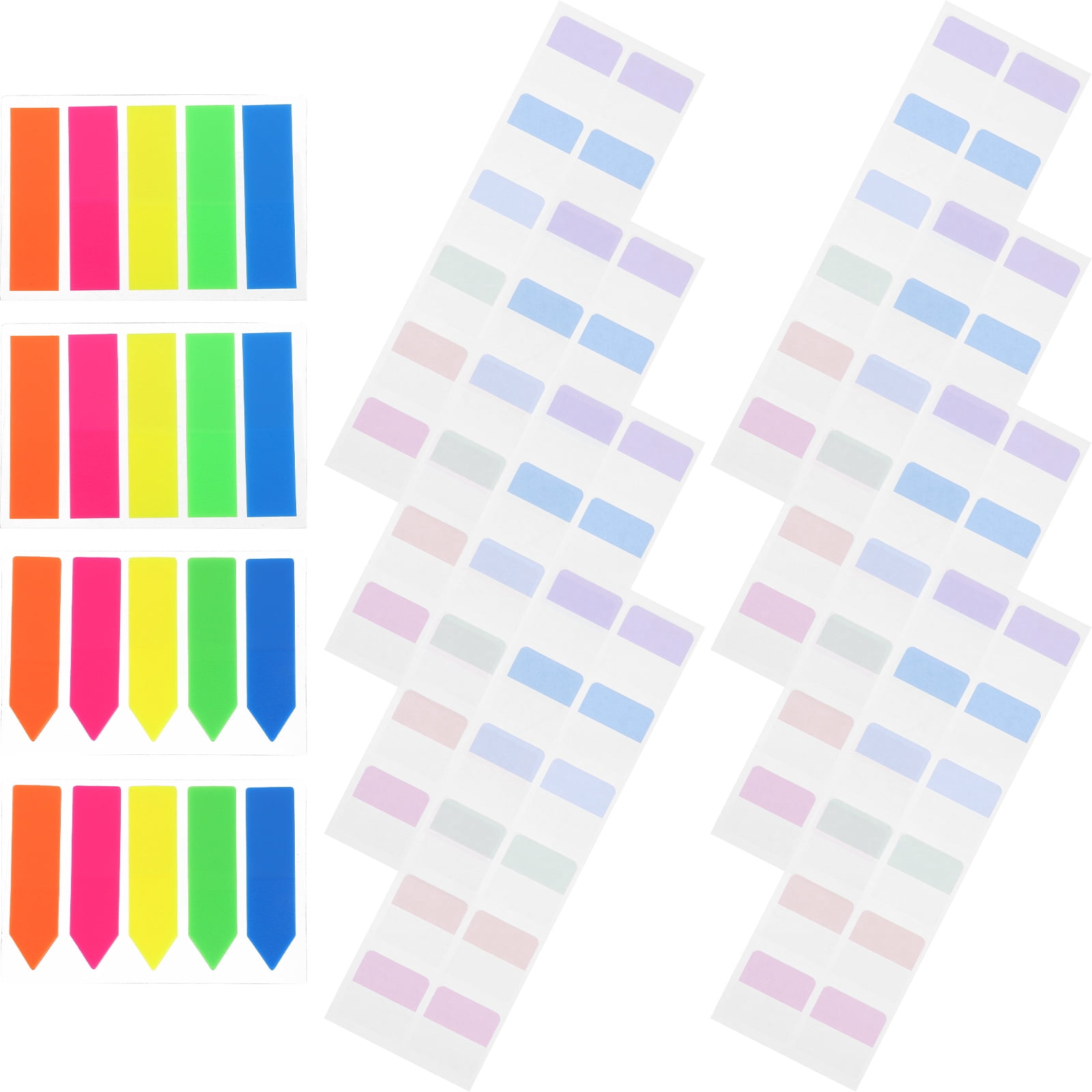 TABLZONE 640pcs Document Markers Writable Page Marker Paper Multi-colored To-do Lists